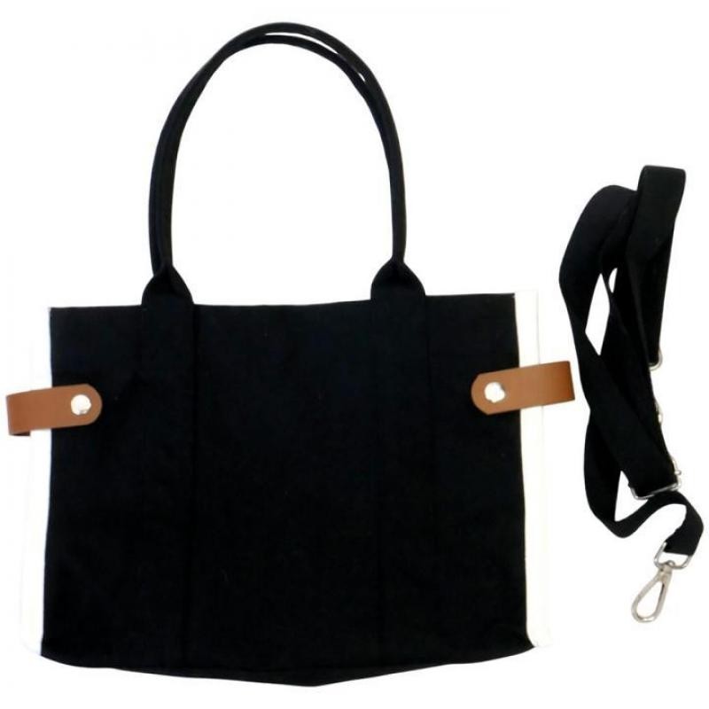 bolso-shopper-negro-blanco-100-algodon-32x23x17cm (1)