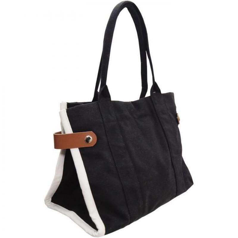 bolso-shopper-negro-blanco-100-algodon-32x23x17cm (2)